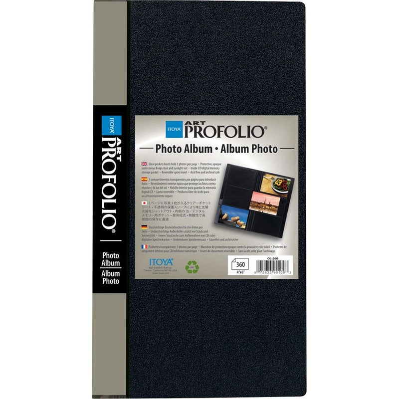 Itoya Art Portfolio Photo Album Photos Clear Pocket Sheets Hold 3 Photo Per Page (360 4 Inch x 6 Inch) - Image 1